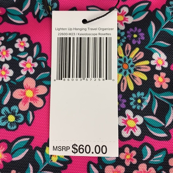 Vera Bradley Lighten Up Hanging Travel Organizer - Kaleidoscope Rosettes - Picture 9 of 10